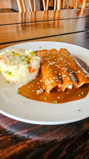 Homestyle style entomatadas made fresh to order