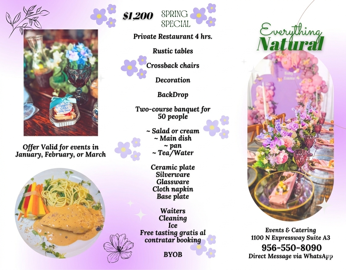 Decorated event table at Todo Natural